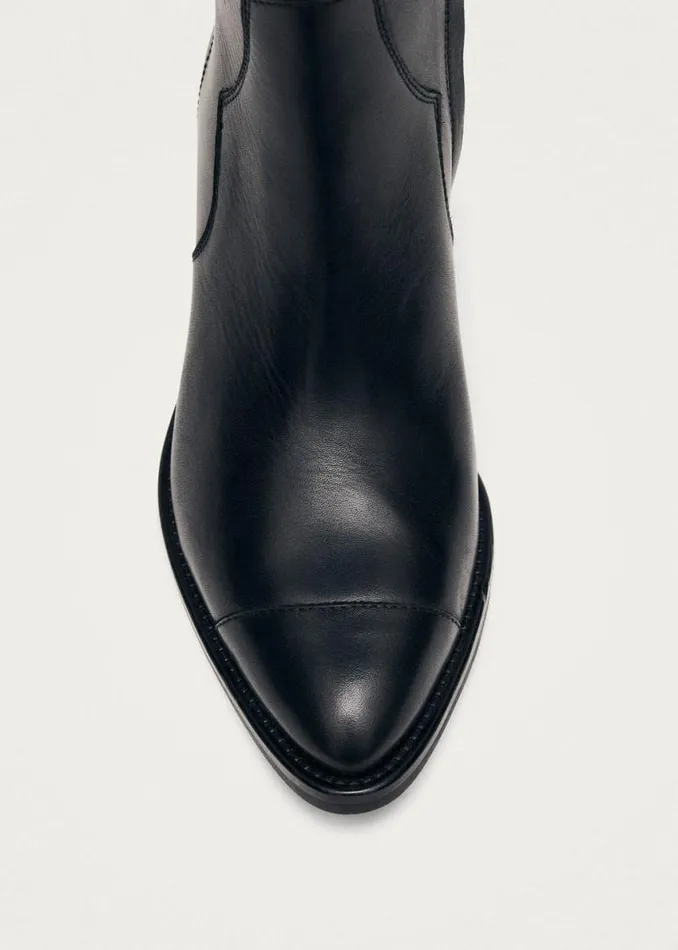 Boots Women ALOHAS Austin Black Leather Ankle Boots