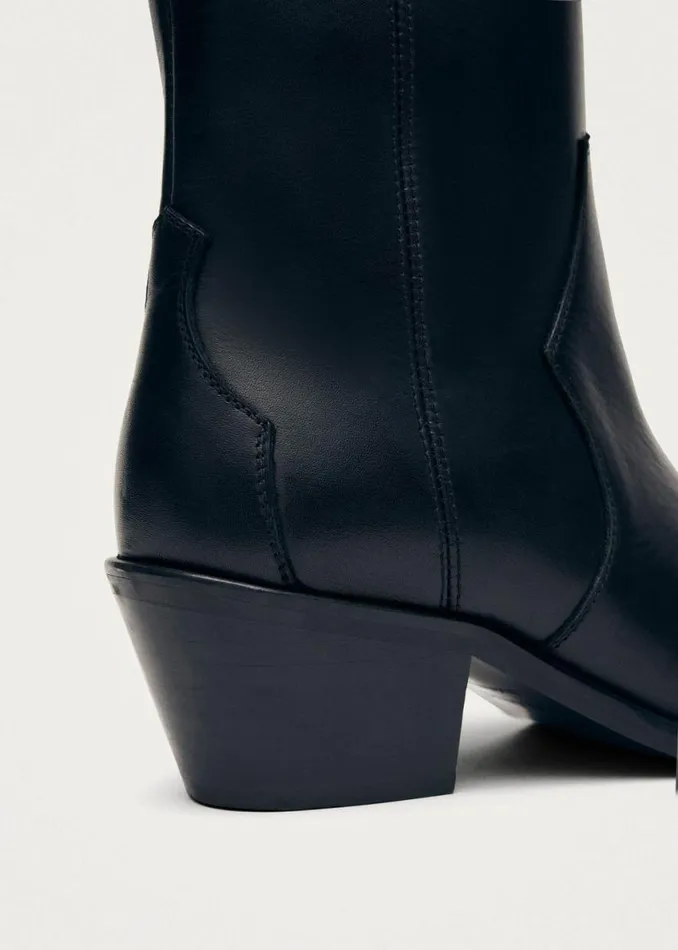 Boots Women ALOHAS Austin Black Leather Ankle Boots