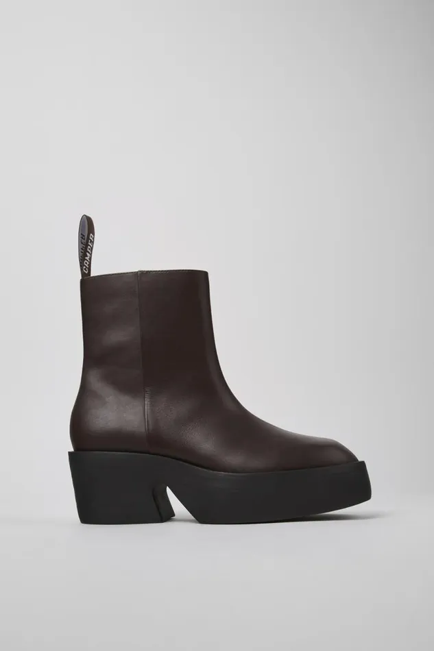 Boots Women Camper Billie Brown Leather Boots
