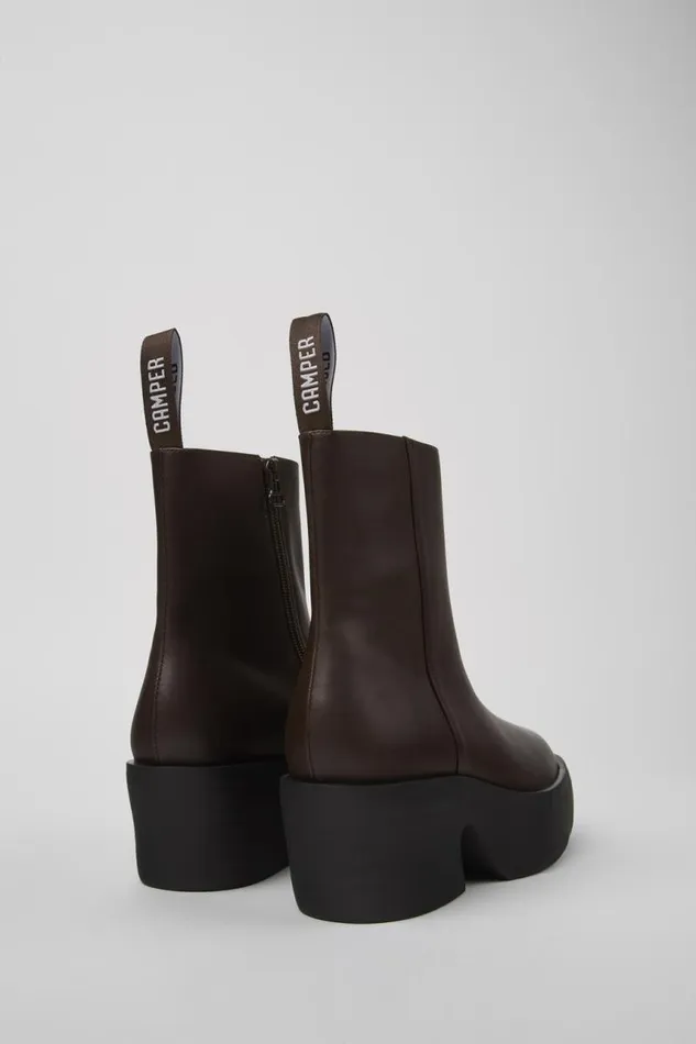 Boots Women Camper Billie Brown Leather Boots