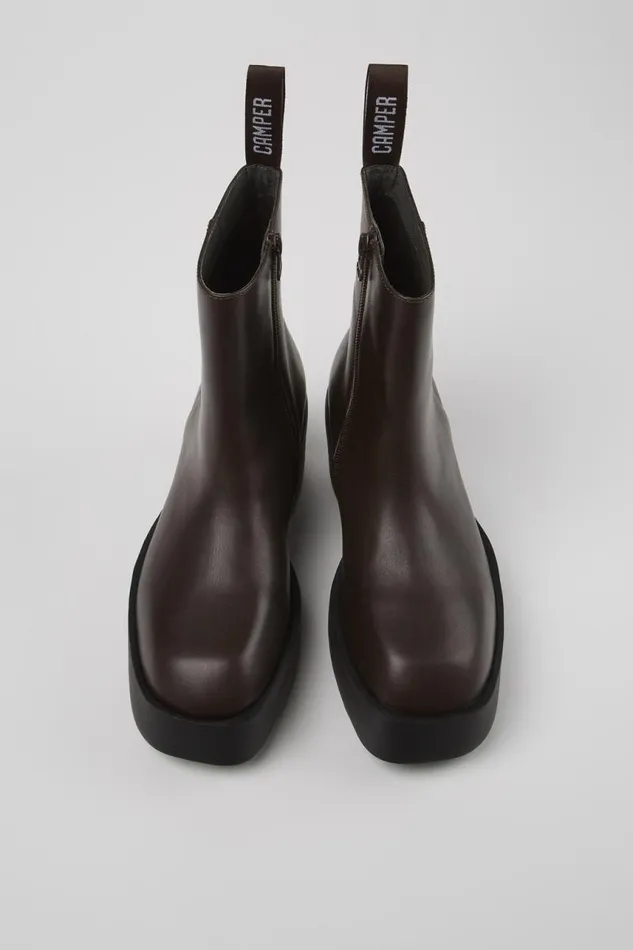 Boots Women Camper Billie Brown Leather Boots