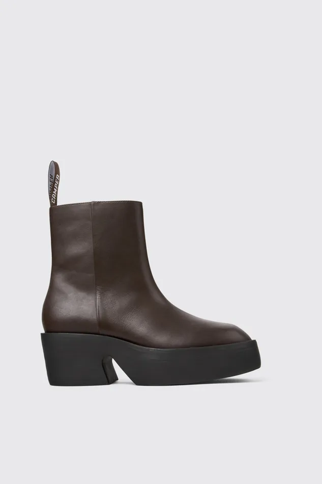 Boots Women Camper Billie Brown Leather Boots