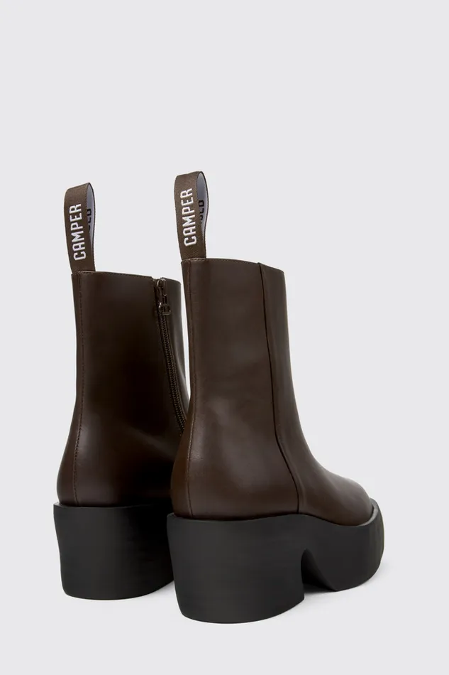 Boots Women Camper Billie Brown Leather Boots