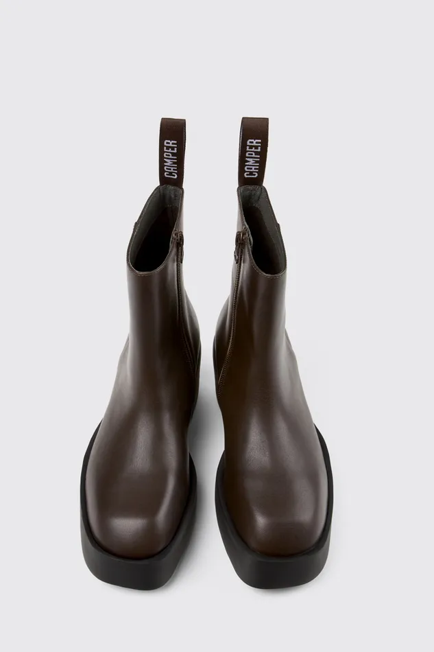 Boots Women Camper Billie Brown Leather Boots