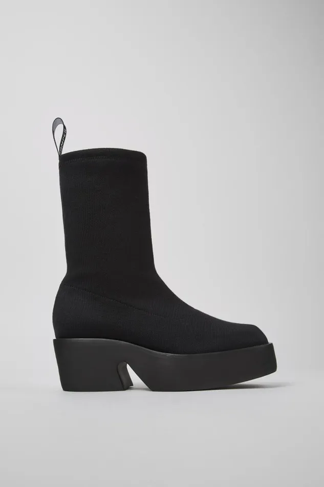 Boots Women Camper Billie TENCEL Black Textile Boots Boots Women Camper Billie TENCEL Black Textile Boots