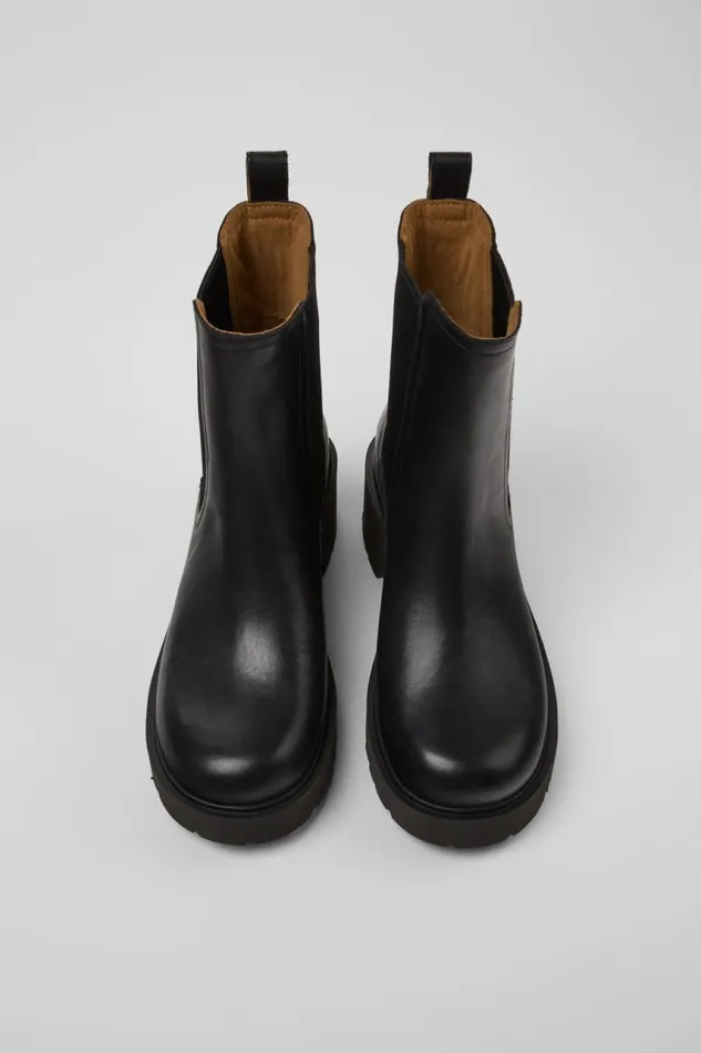 Boots Women Camper Milah Black Leather Ankle Boots