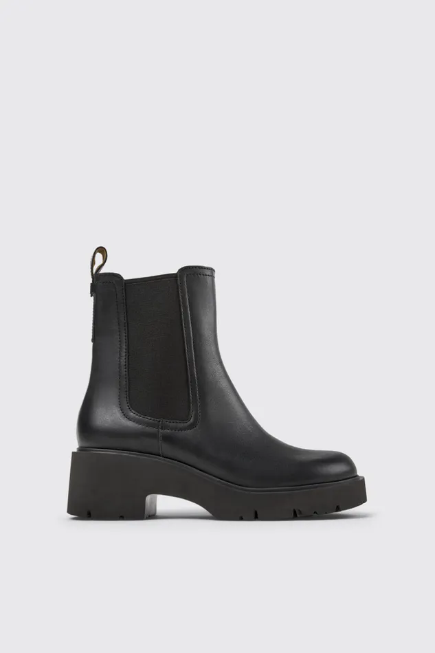 Boots Women Camper Milah Black Leather Ankle Boots Boots Women Camper Milah Black Leather Ankle Boots
