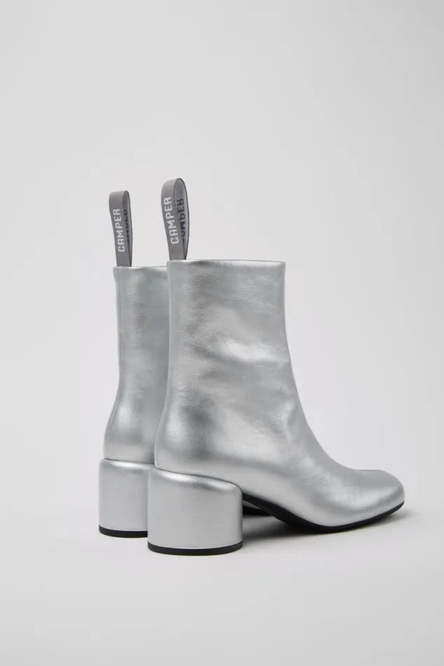 Boots Women Camper Niki Silver Leather Ankle Boots Boots Women Camper Niki Silver Leather Ankle Boots