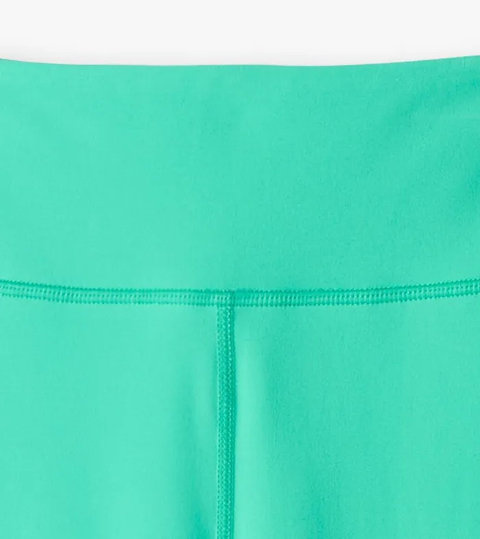 Bottoms Girls Hatley Girls Aqua Green Active Leggings