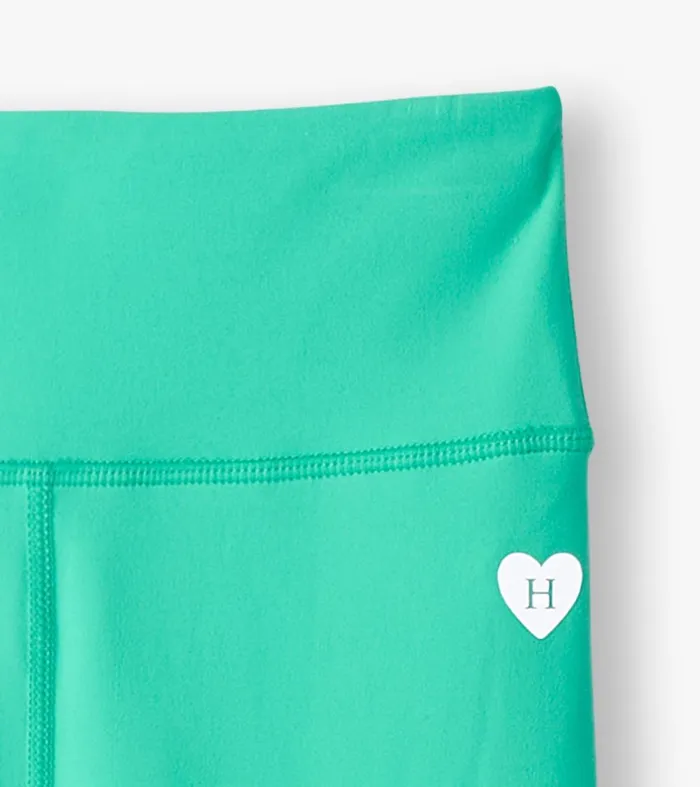 Bottoms Girls Hatley Girls Aqua Green Active Leggings