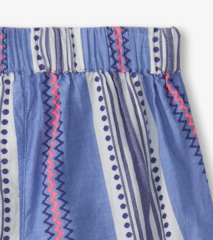 Bottoms Girls Hatley Girls Boho Stripe Paper Bag Shorts