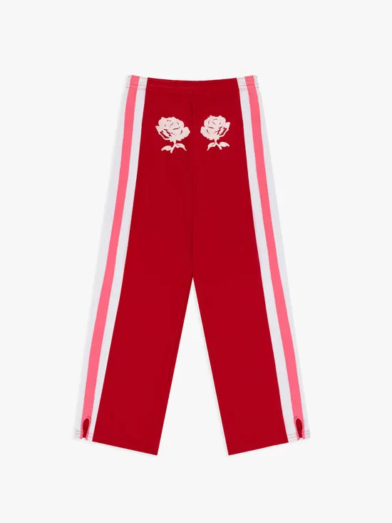 Bottoms Lisa Says Gah Women Bows and Rose Lacrosse Pants Red Pink