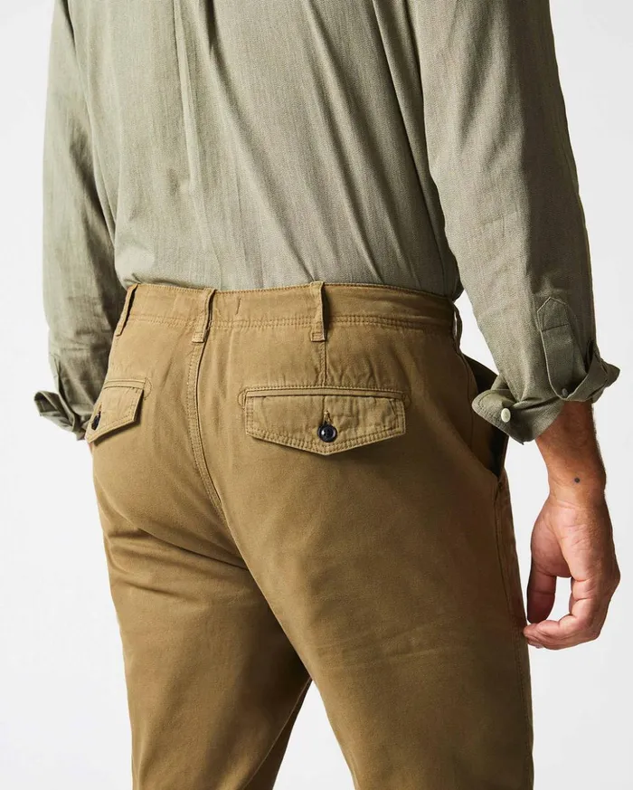 Bottoms Men Billy Reid Canvas Chino Pant Moss Green