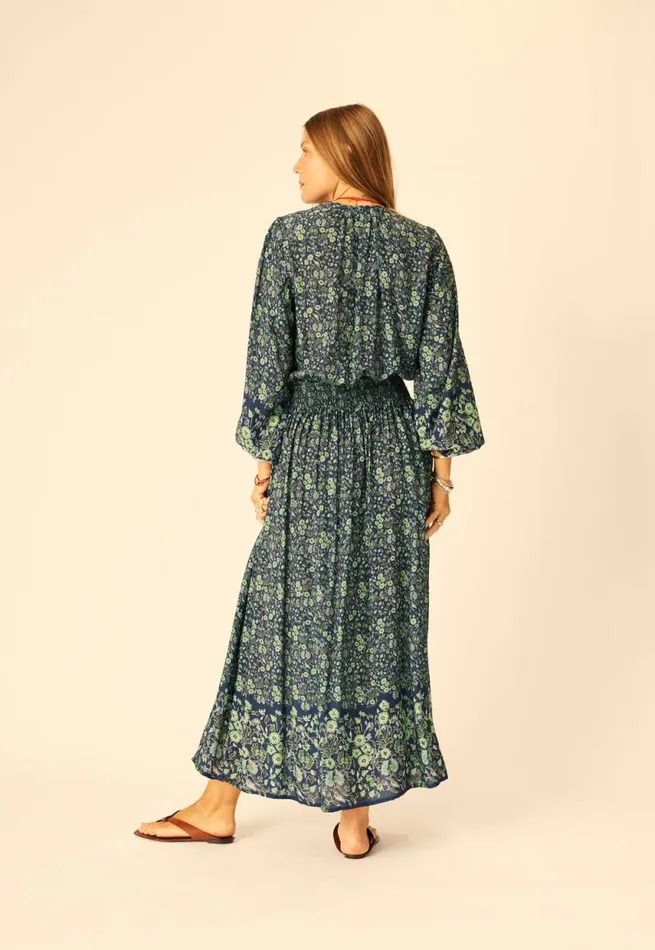 Bottoms Shop Natalie Martin BELLA SKIRT Petite Fleur Marine