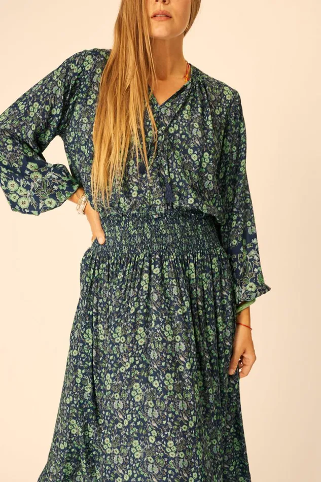 Bottoms Shop Natalie Martin BELLA SKIRT Petite Fleur Marine