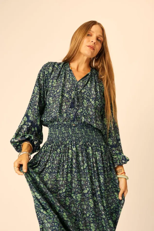 Bottoms Shop Natalie Martin BELLA SKIRT Petite Fleur Marine