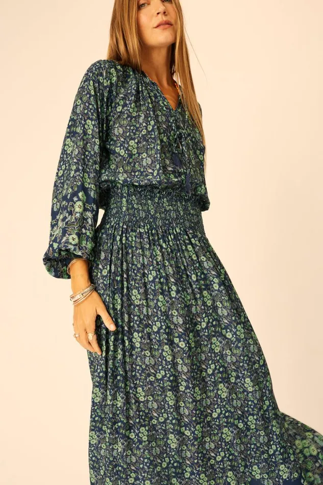 Bottoms Shop Natalie Martin BELLA SKIRT Petite Fleur Marine