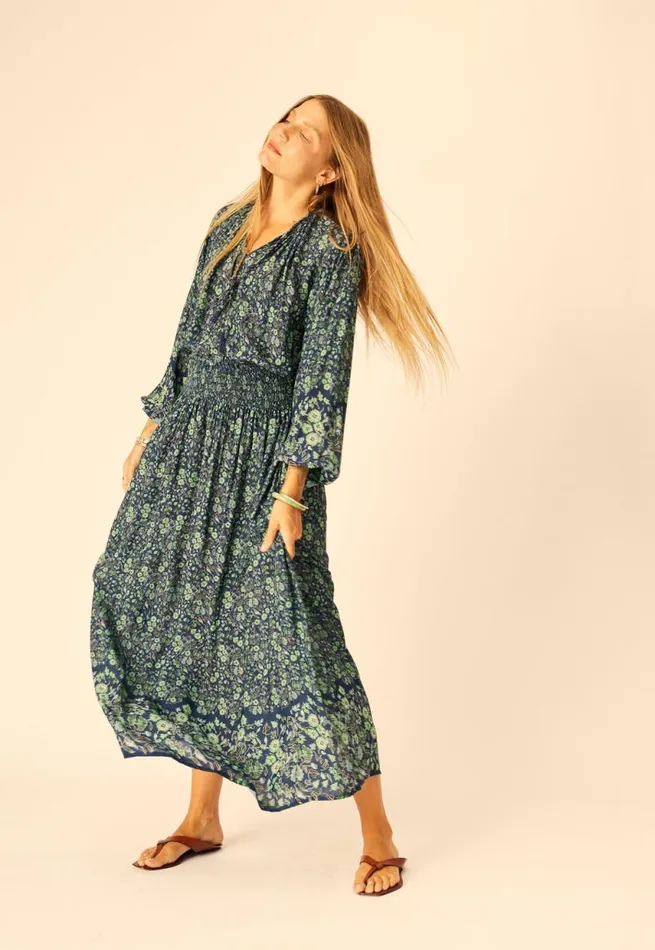 Bottoms Shop Natalie Martin BELLA SKIRT Petite Fleur Marine