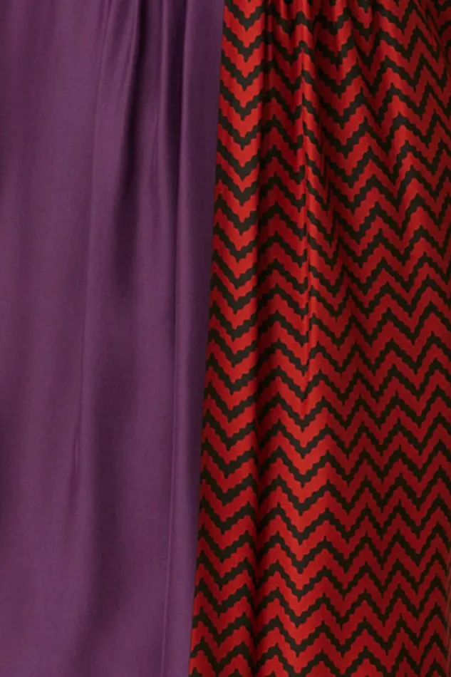 Bottoms Shop Natalie Martin JASPER SHORT Block Zigzag Aubergine