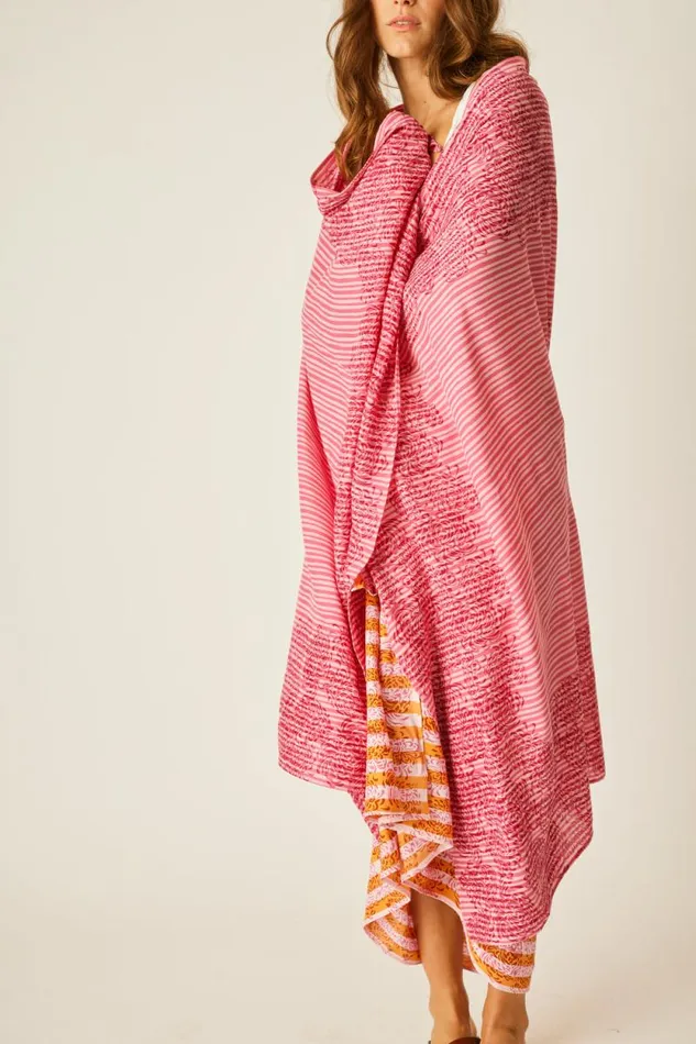 Bottoms Shop Natalie Martin SARONG Batik Chrysanthemum Fuchsia