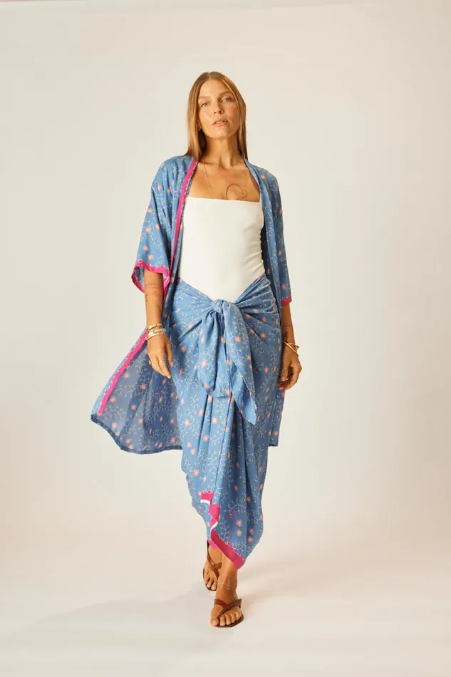 Bottoms Shop Natalie Martin SARONG Pinwheel Denim