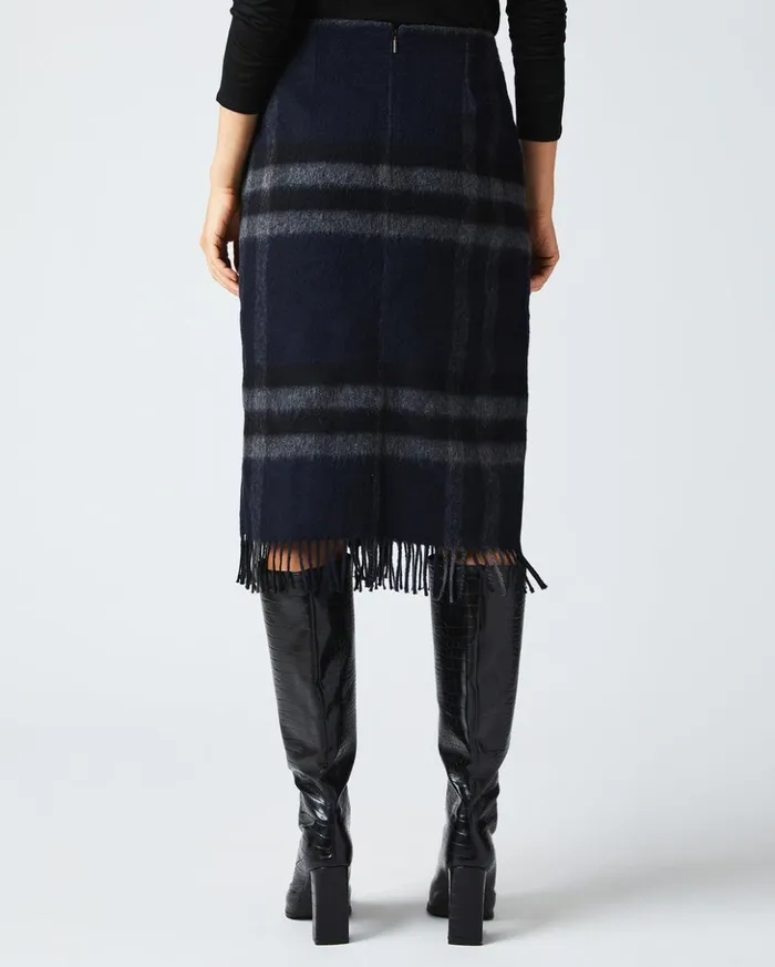 Bottoms Women Billy Reid Blanket Wrap Skirt Blackgrey