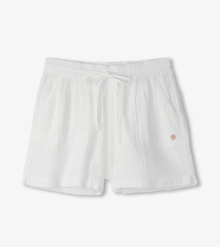 Bottoms Women Hatley Santorini Shorts 8211 White Gauze