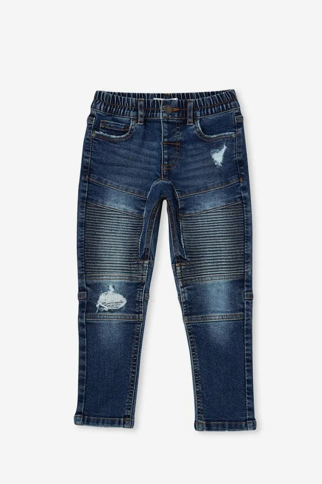 Boys 214 Pants and Jeans Cotton On Skinny Fit Moto Jean Sorrento Dark Blue
