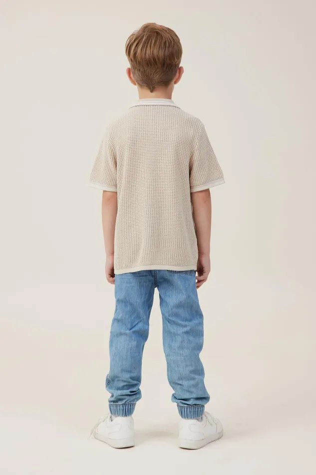 Boys 214 Pants and Jeans Cotton On Will Cuffed Pant Byron Mid Blue