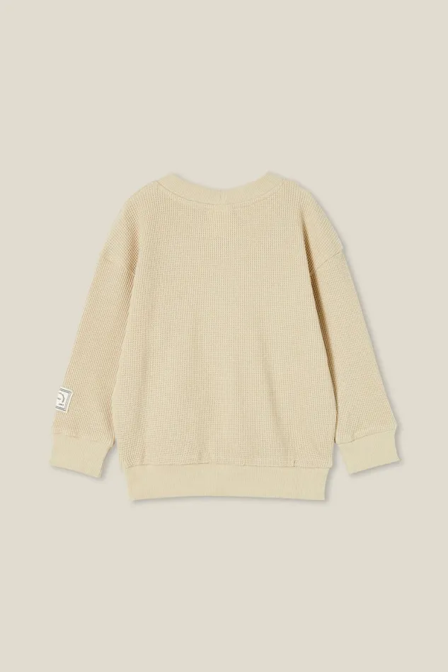 Boys 214 Sweatshirts and Sweatpants Cotton On Long Sleeve Waffle Pullover Rainy Day