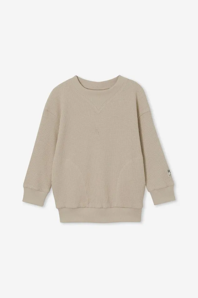 Boys 214 Sweatshirts and Sweatpants Cotton On Long Sleeve Waffle Pullover Rainy Day