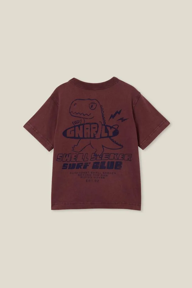 Boys 214 Tops and TShirts Cotton On Jonny Short Sleeve Print Tee Crushed Berrygnarly
