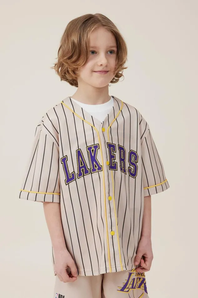 Boys 214 Tops and TShirts Cotton On License Baseball Tee Lcn Nba Rainy Dayla Lakers
