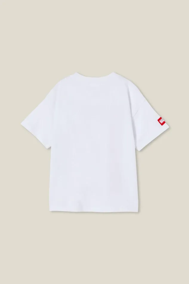 Boys 214 Tops and TShirts Cotton On License Drop Shoulder Short Sleeve Tee Lcn Mar Whitespiderman Crawl