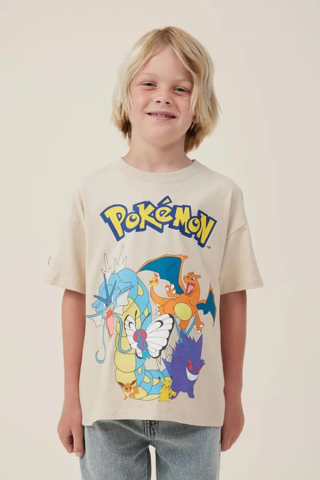 Boys 214 Tops and TShirts Cotton On License Drop Shoulder Short Sleeve Tee Lcn Pok Rainy Daypokemon Group