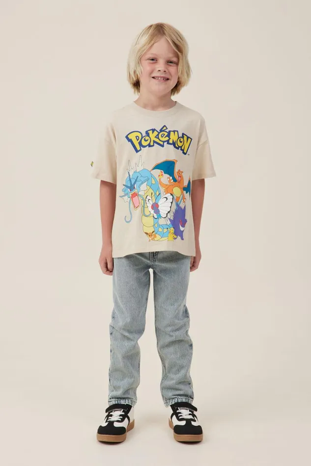 Boys 214 Tops and TShirts Cotton On License Drop Shoulder Short Sleeve Tee Lcn Pok Rainy Daypokemon Group