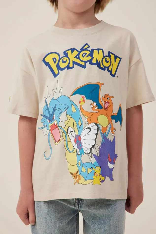 Boys 214 Tops and TShirts Cotton On License Drop Shoulder Short Sleeve Tee Lcn Pok Rainy Daypokemon Group