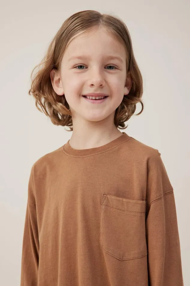 Boys 214 Tops and TShirts Cotton On The Essential Long Sleeve Tee Coco Jumbo