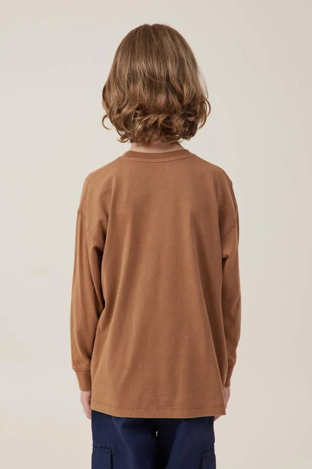 Boys 214 Tops and TShirts Cotton On The Essential Long Sleeve Tee Coco Jumbo