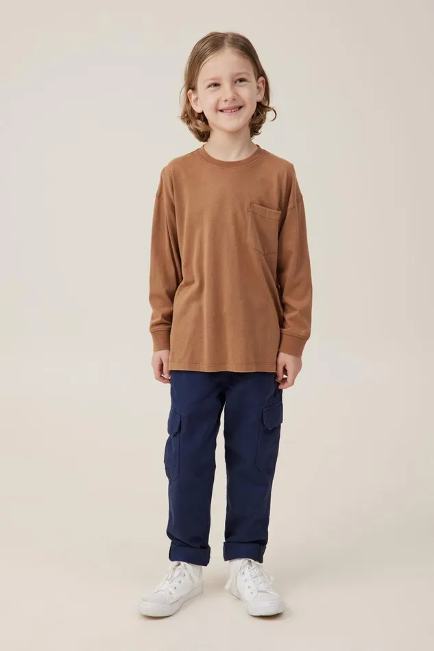 Boys 214 Tops and TShirts Cotton On The Essential Long Sleeve Tee Coco Jumbo
