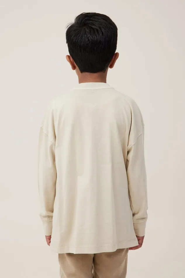 Boys 214 Tops and TShirts Cotton On The Essential Long Sleeve Tee Rainy Day Wash