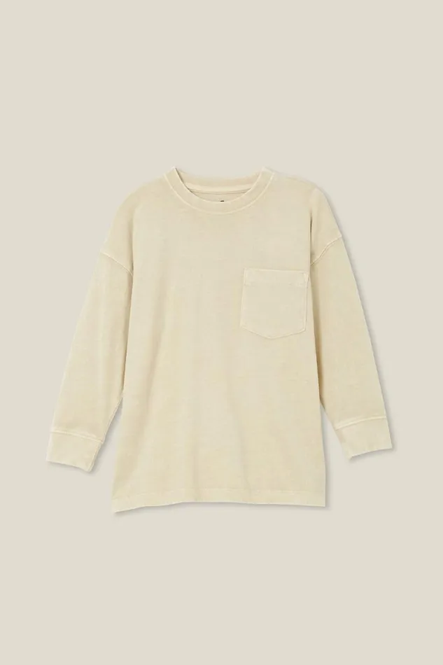 Boys 214 Tops and TShirts Cotton On The Essential Long Sleeve Tee Rainy Day Wash