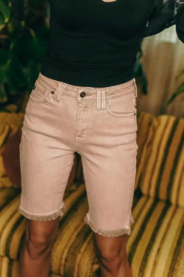 Brynn Bermuda Shorts 8211 FINAL SALE Taupe Women Bohme Denim Bermudas