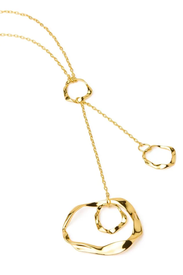 Calida Drop Necklace Gold Women Aje Jewelry