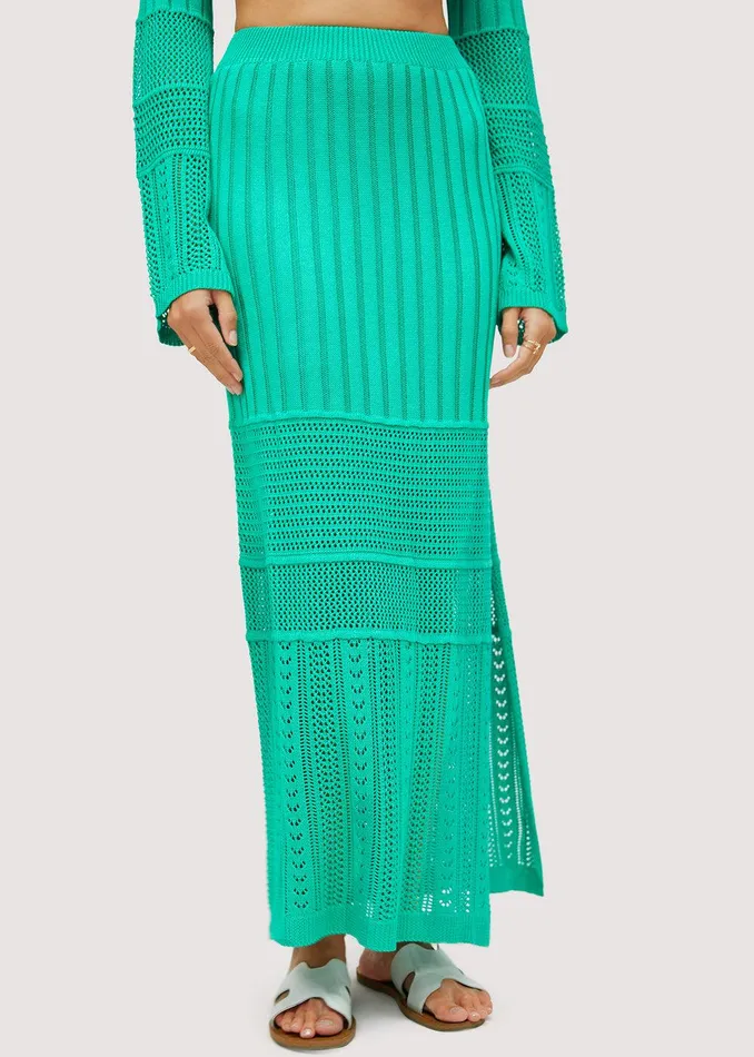 Calypso Maxi Skirt Green Women Lost Wander Skirts