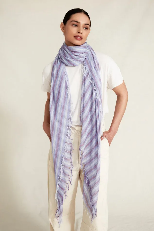 Cashmere And Silk Scarf Periwinkle Linea Women Chan Luu Scarves
