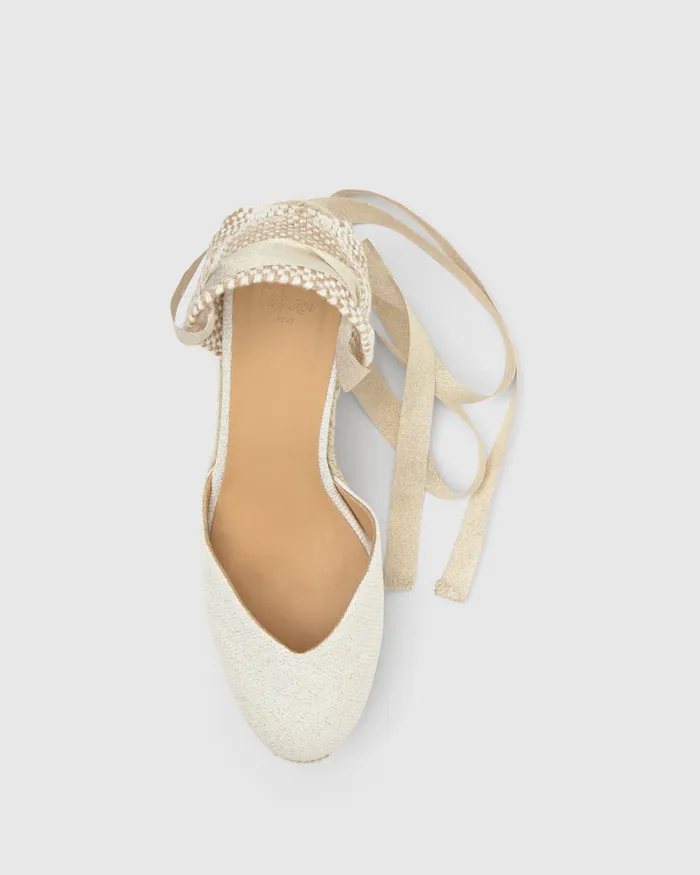 Castaer Chiara8ed032 Blancooro Women Wedges