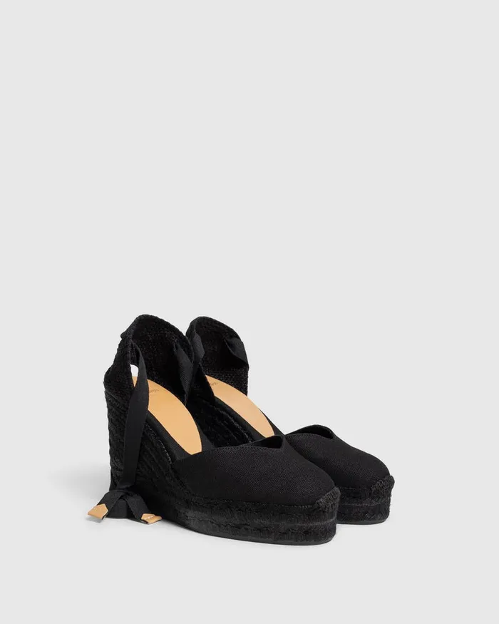 Castaer Chiara C8ed001 Negro Women Wedges