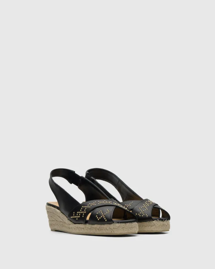 Castaer Diana Studs3250 Negro Women Wedges
