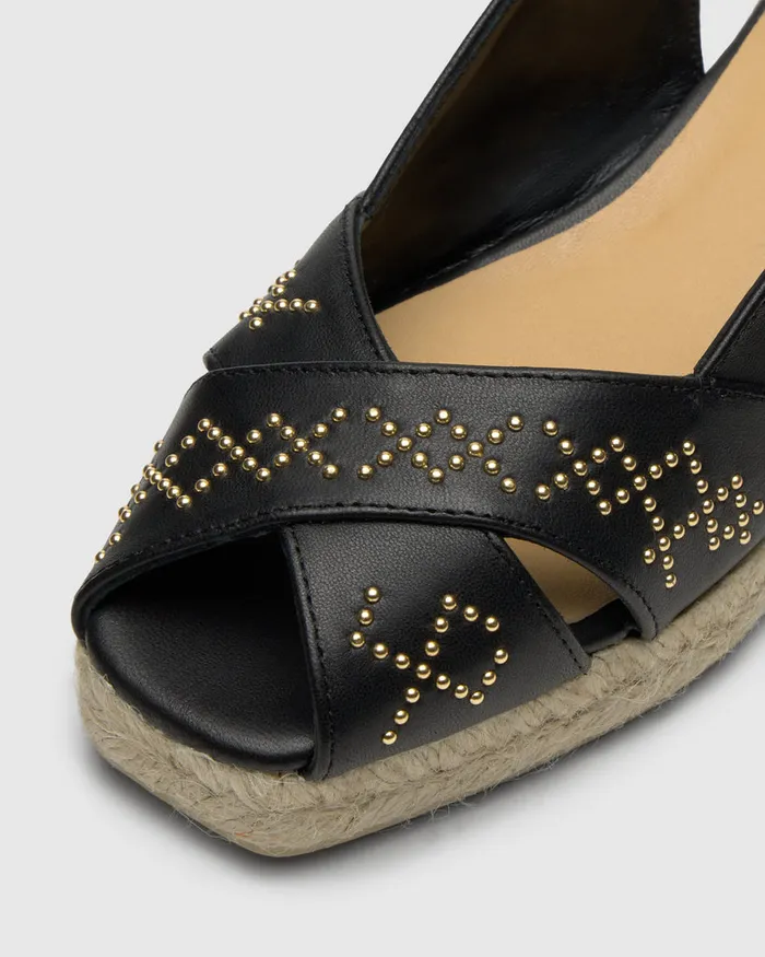 Castaer Diana Studs3250 Negro Women Wedges